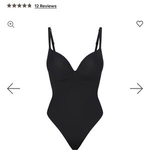 NWT - SKIMS “Push-Up” Bodysuit in Onyx
